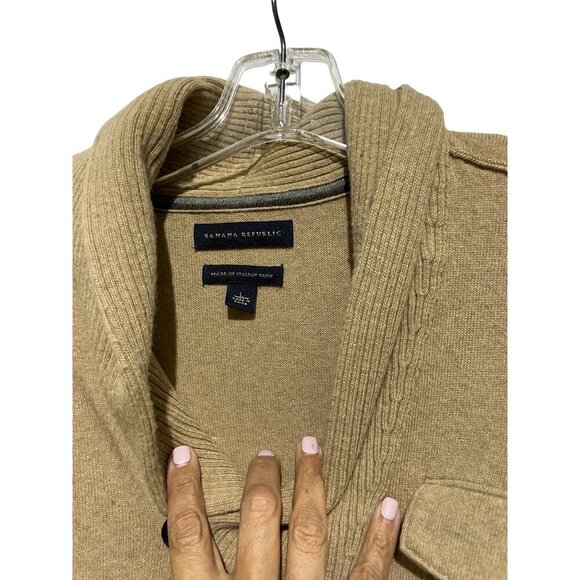 Banana Republic Men's Pullover Sweater Wool Blend Tan Size Large - Picture 3 of 5